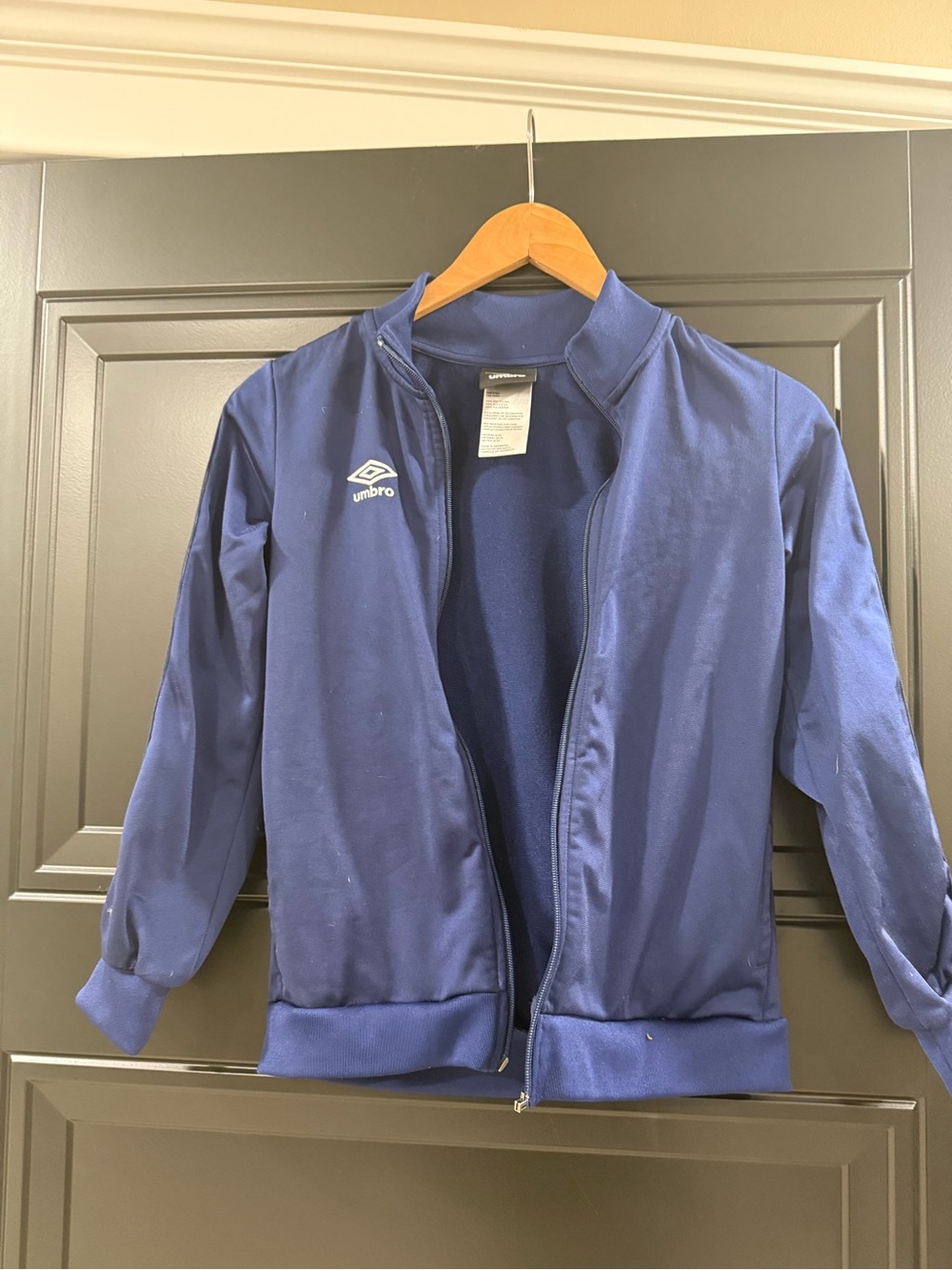 Umbro Dark Blue Athletic Jacket with White Logo
